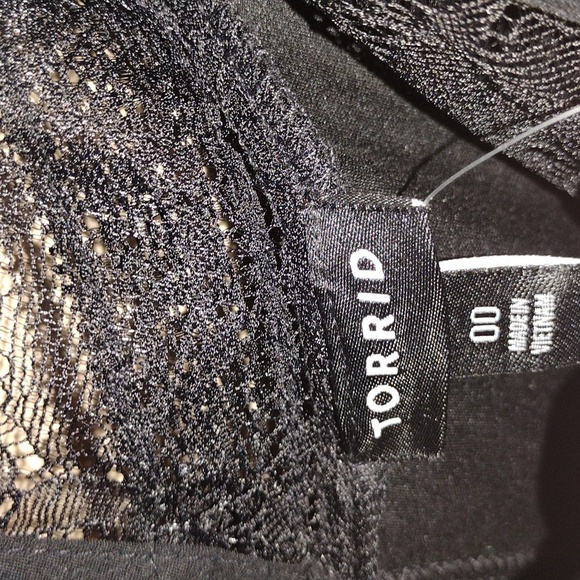 NWT Torrid Lace Black Layered Top Size L/00 - Picture 6 of 9